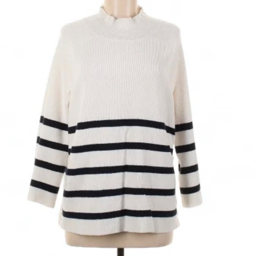LOFT Mock Neck Flare Sleeve Sweater